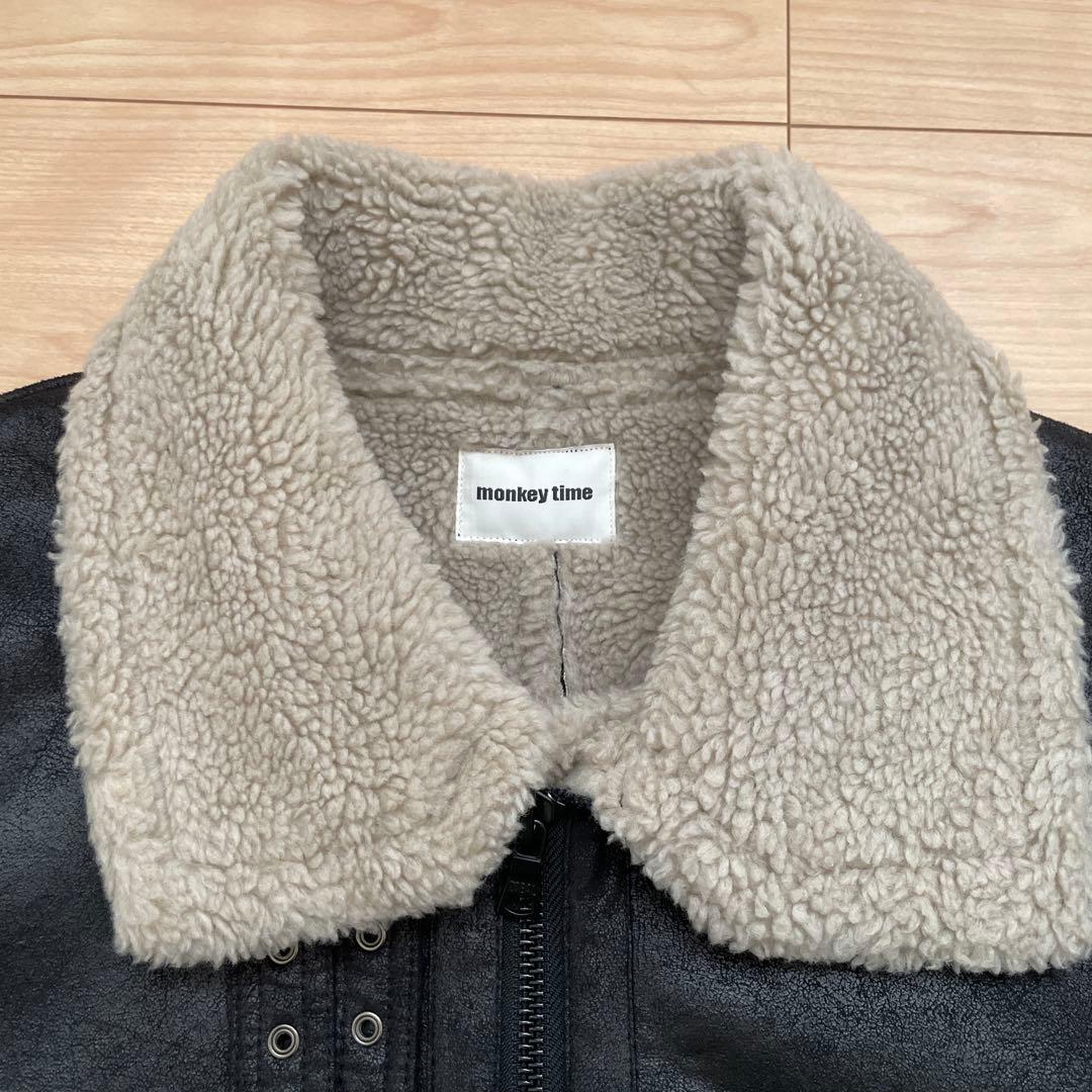 最終値下げ！MONKEY TIME フェイクムートン ボア B-3 ジャケット
