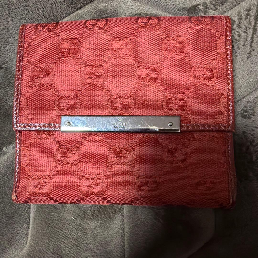 GUCCI 二つ折り財布 レッド