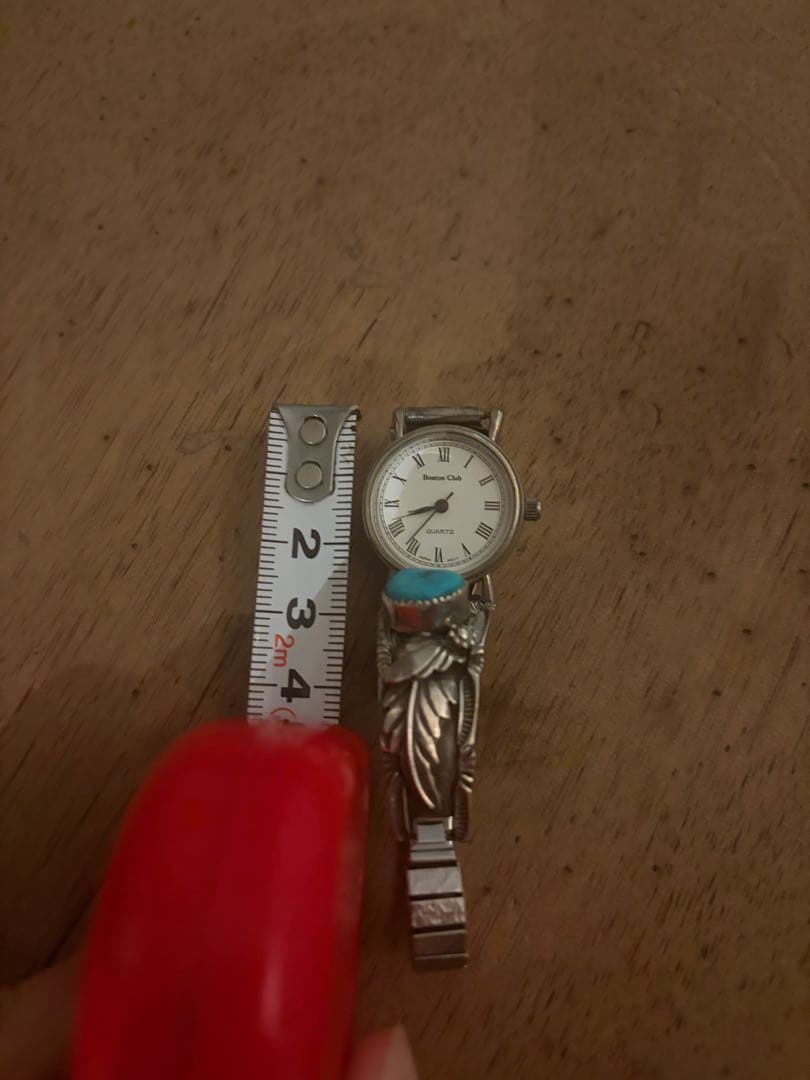 ターコイズ　インディアンジュエリー　ヴィンテージ稼働腕時計