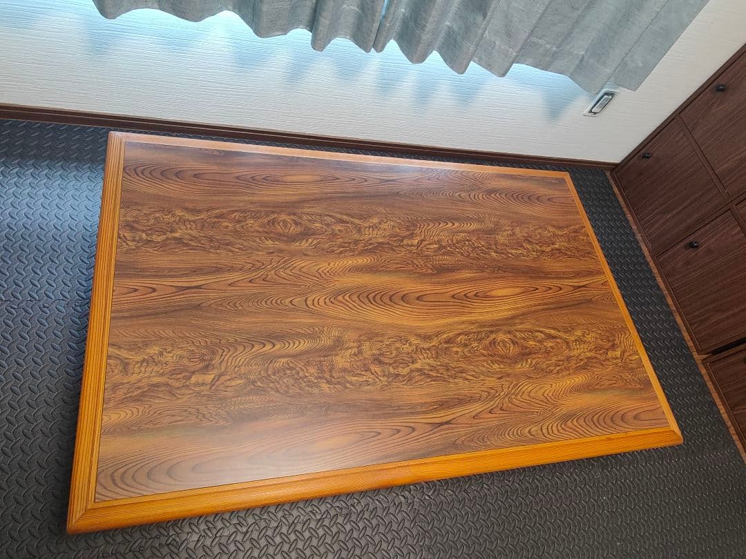 折りたたみテーブル　木目　アンティーク　机　座卓　天板美品