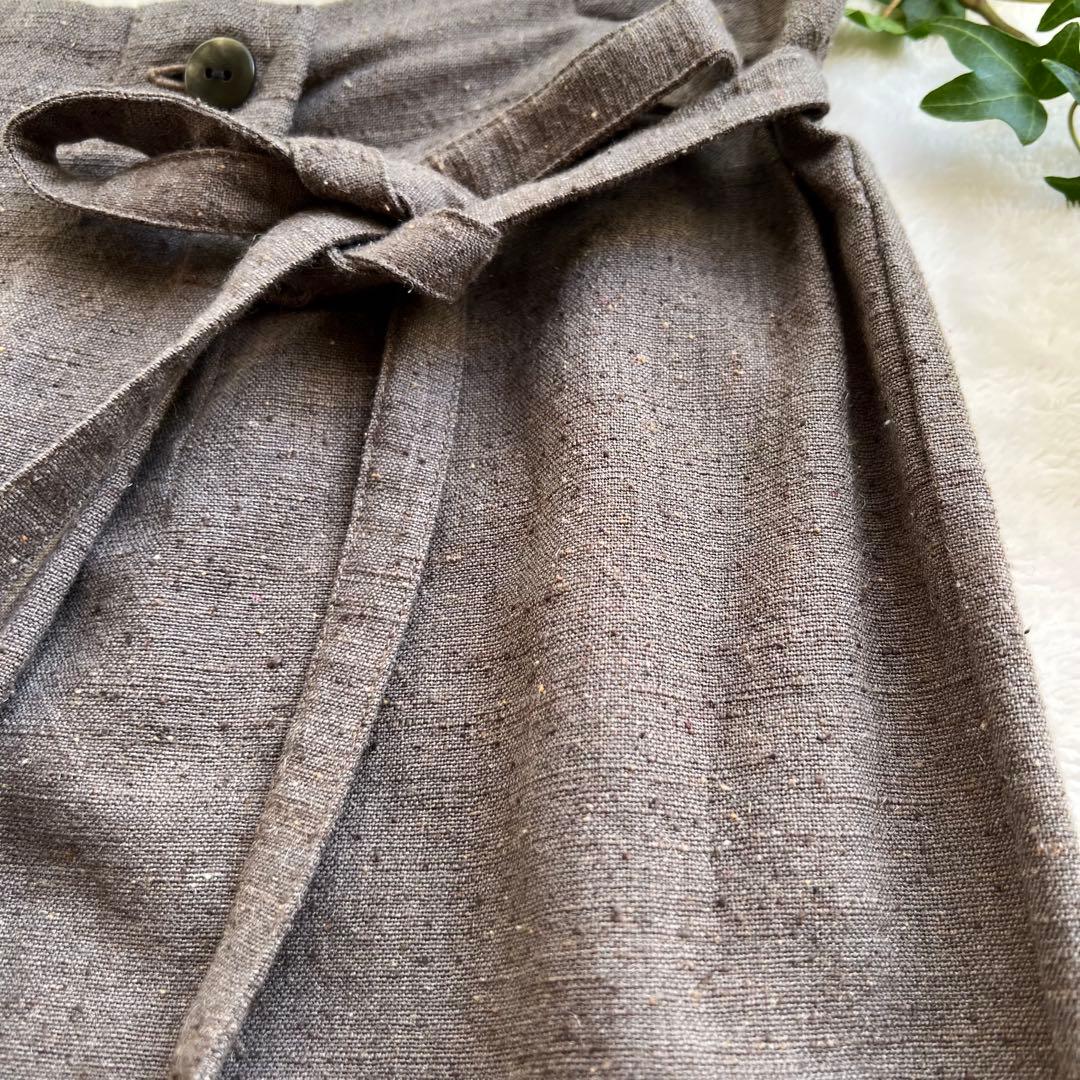 糸糸糸 MAKI TEXTILE STUDIO コットン シルク混ワイドパンツ