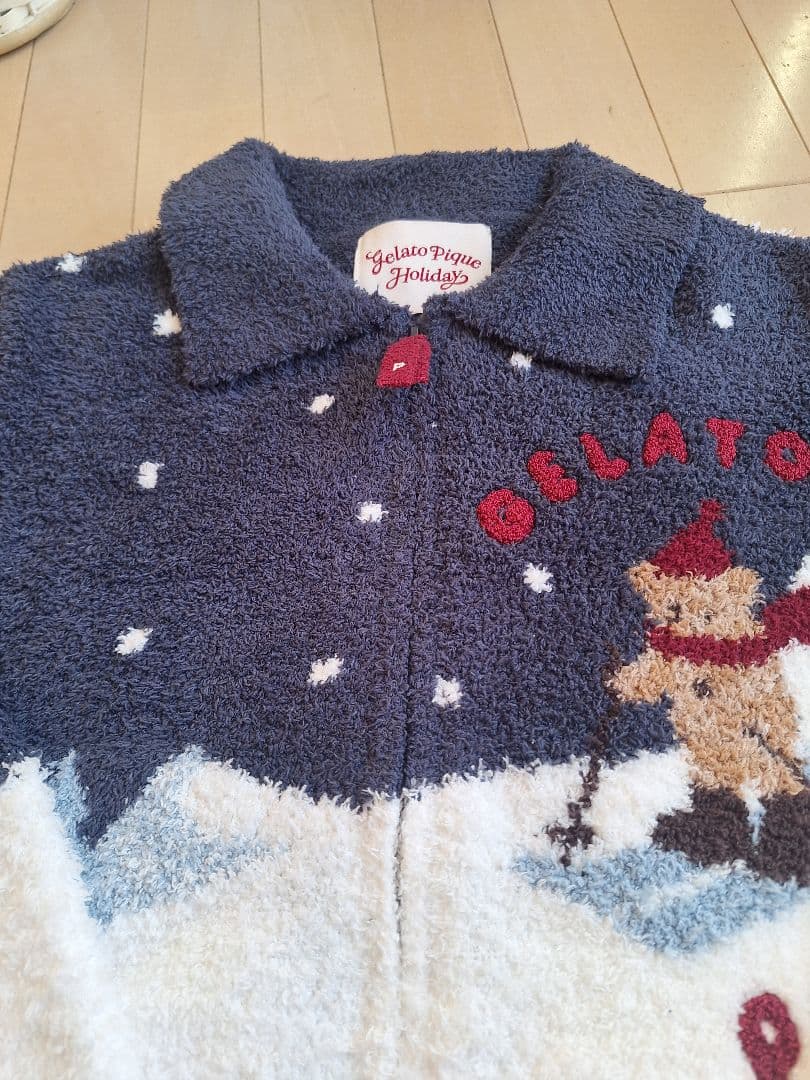 ジェラートピケ Holiday スキーベアジャガードカーディガン 新品未着用