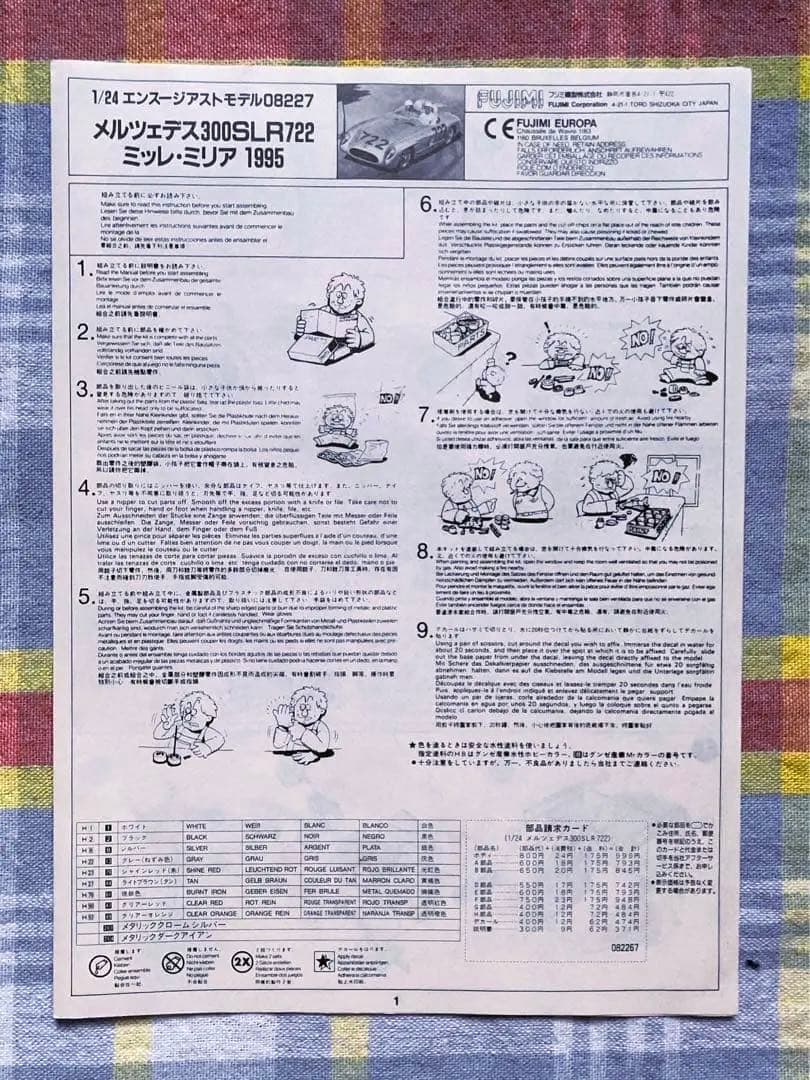 ヴィンテージ 絶版 フジミ 1/24 メルセデス 300SLR ミッレミリア