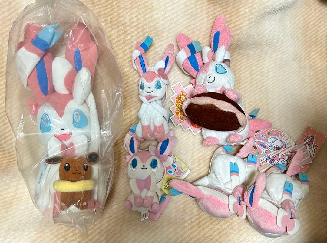 【タグ付き】ポケモンセンター限定 ニンフィア ぬいぐるみ 6体セット 希少