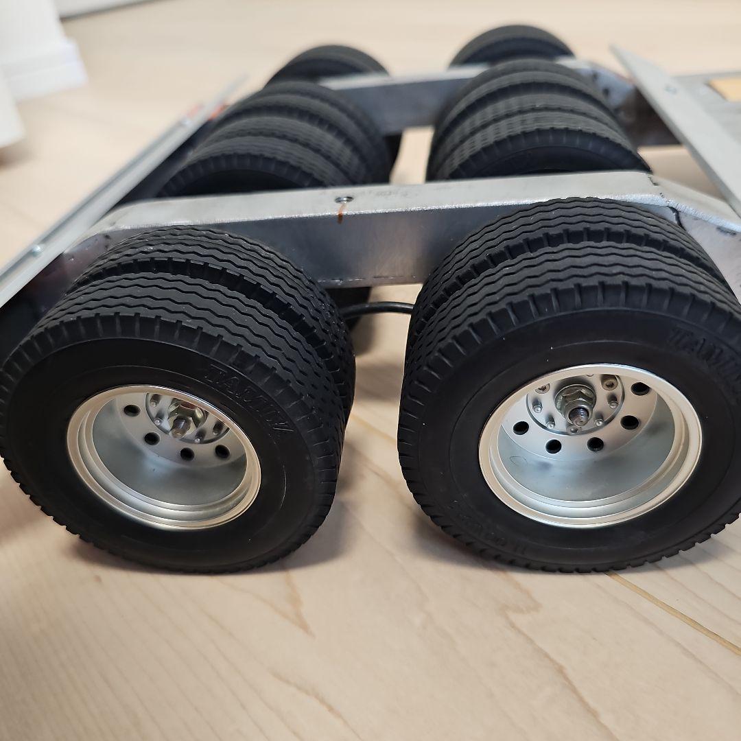 改タミヤトレーラー台車 重トレ16輪車