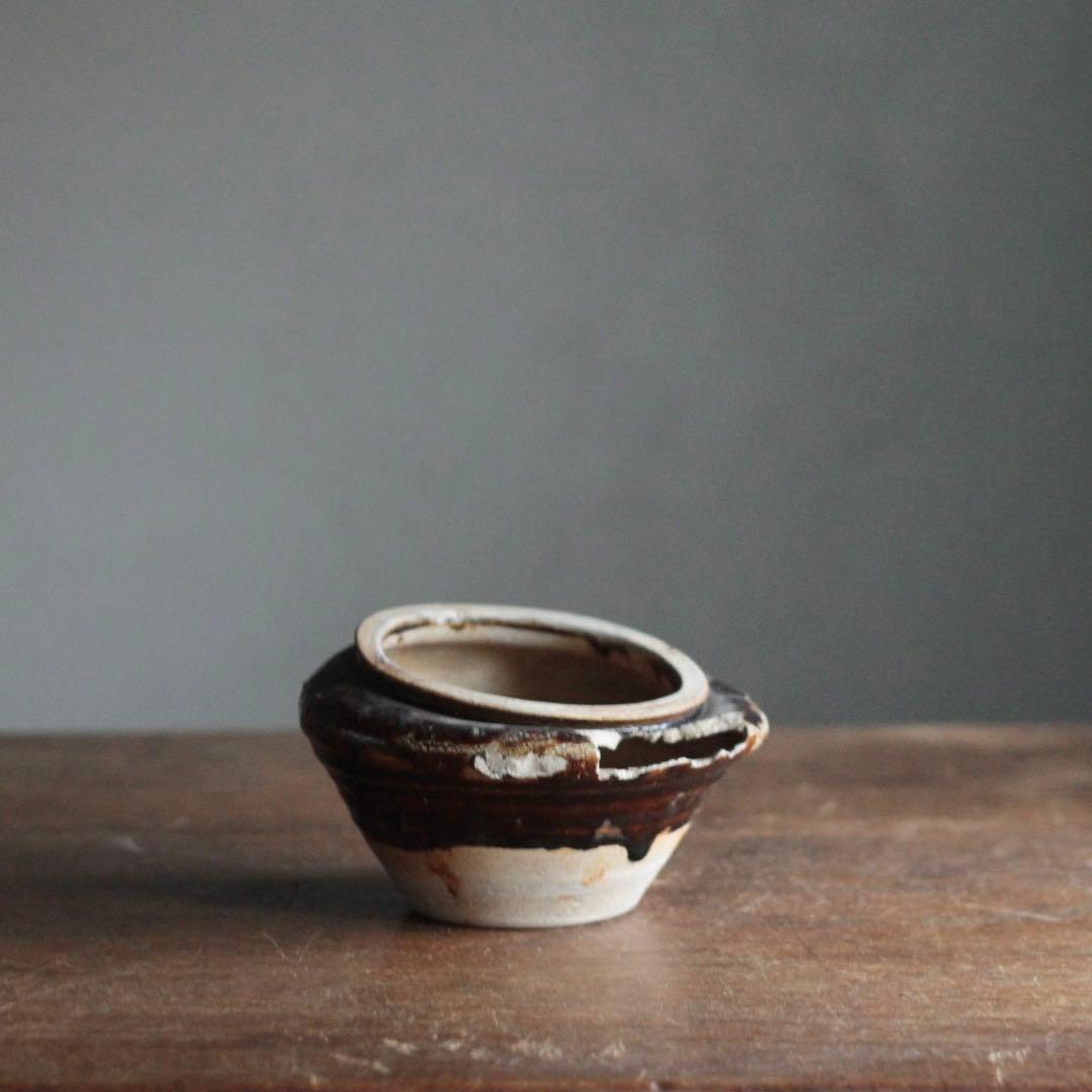 美濃 破れ壺 ひしゃげ壺 古美術 古道具 アンティーク