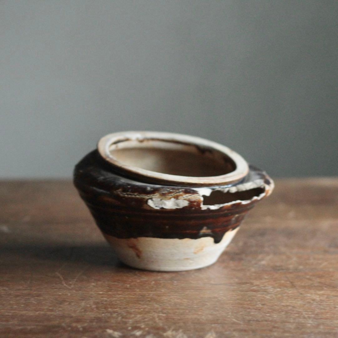 美濃 破れ壺 ひしゃげ壺 古美術 古道具 アンティーク