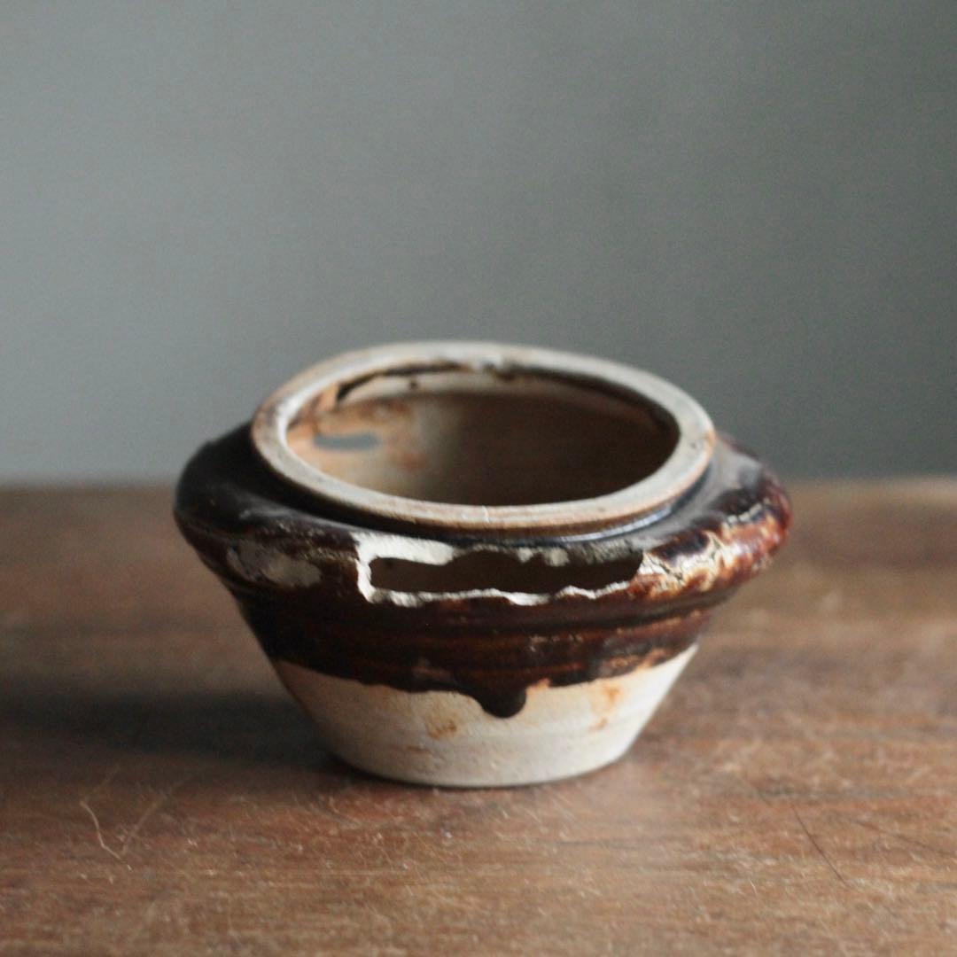 美濃 破れ壺 ひしゃげ壺 古美術 古道具 アンティーク