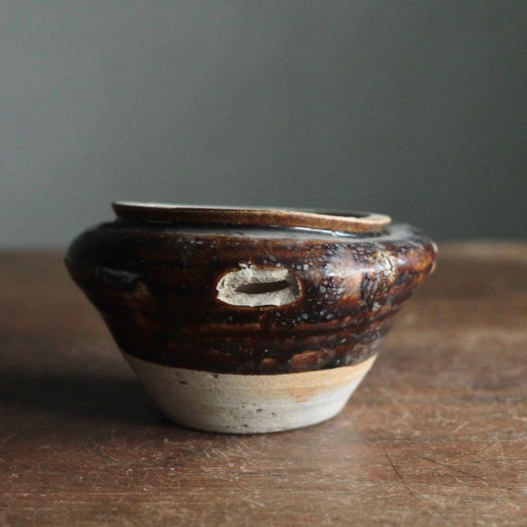 美濃 破れ壺 ひしゃげ壺 古美術 古道具 アンティーク