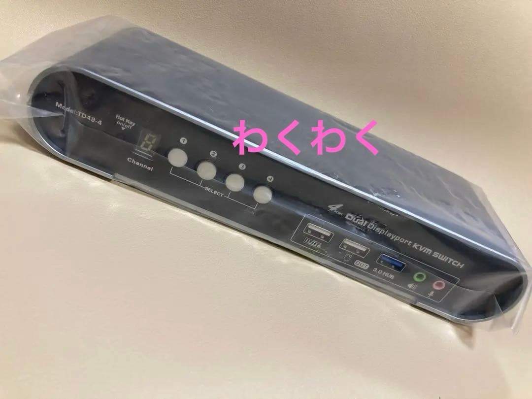 コンピューター4台、モニター2台、USB 3.0、HDMI KVMスイッチ