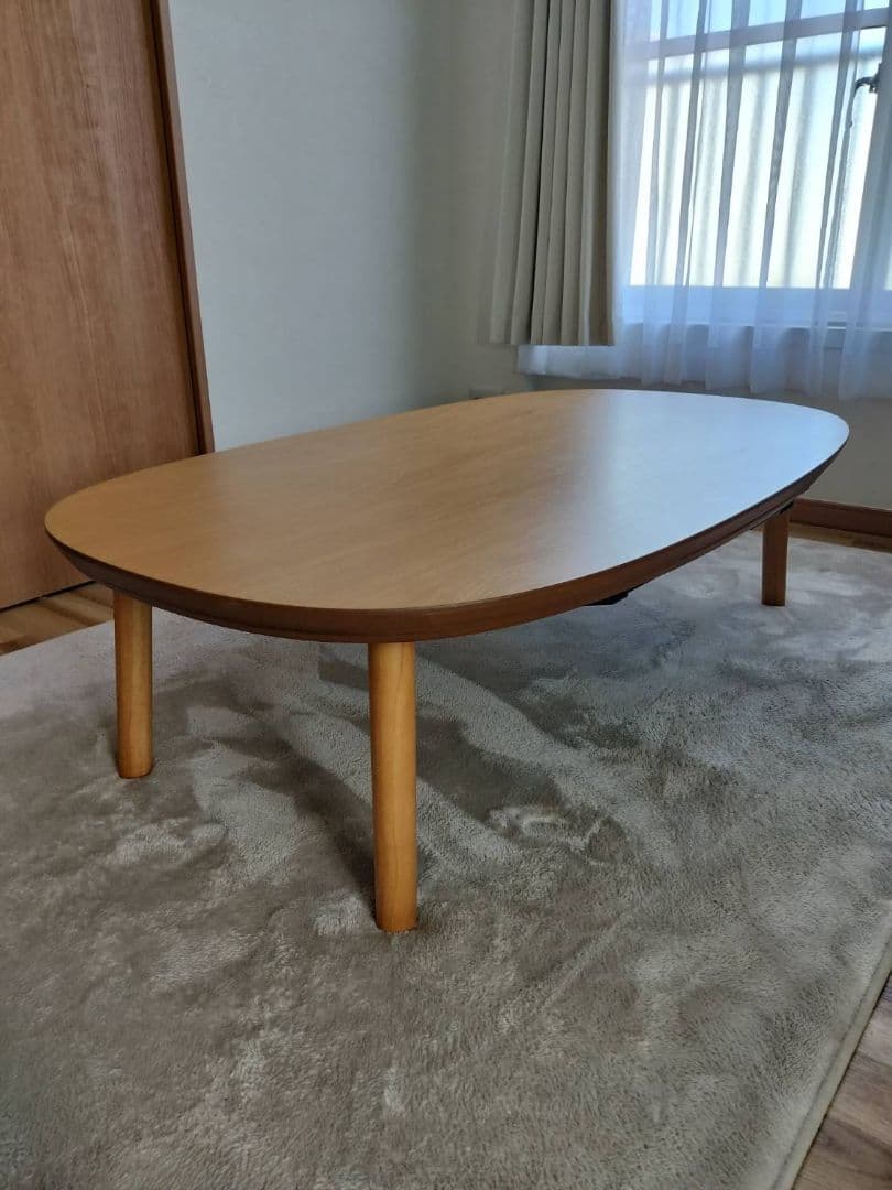 無印良品　楕円コタツ付きテーブル130cm 布団付き