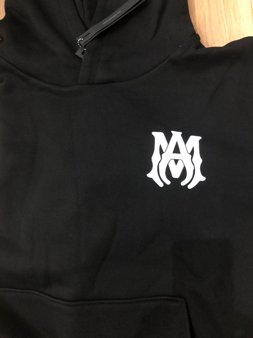 AMIRIアミリ MA コアロゴ フーディパーカー 黒 サイズM 新品