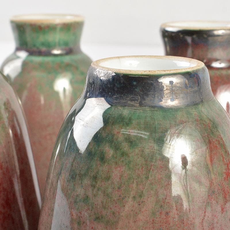 中国　缸豆紅釉　煎茶碗　杯　五客　C　R7791