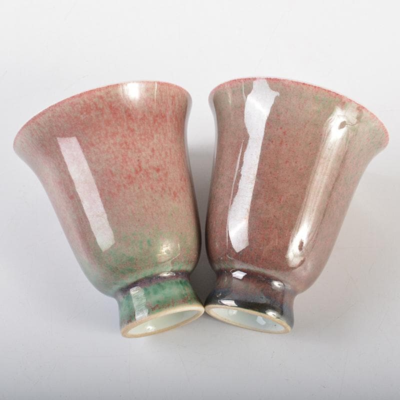 中国　缸豆紅釉　煎茶碗　杯　五客　C　R7791