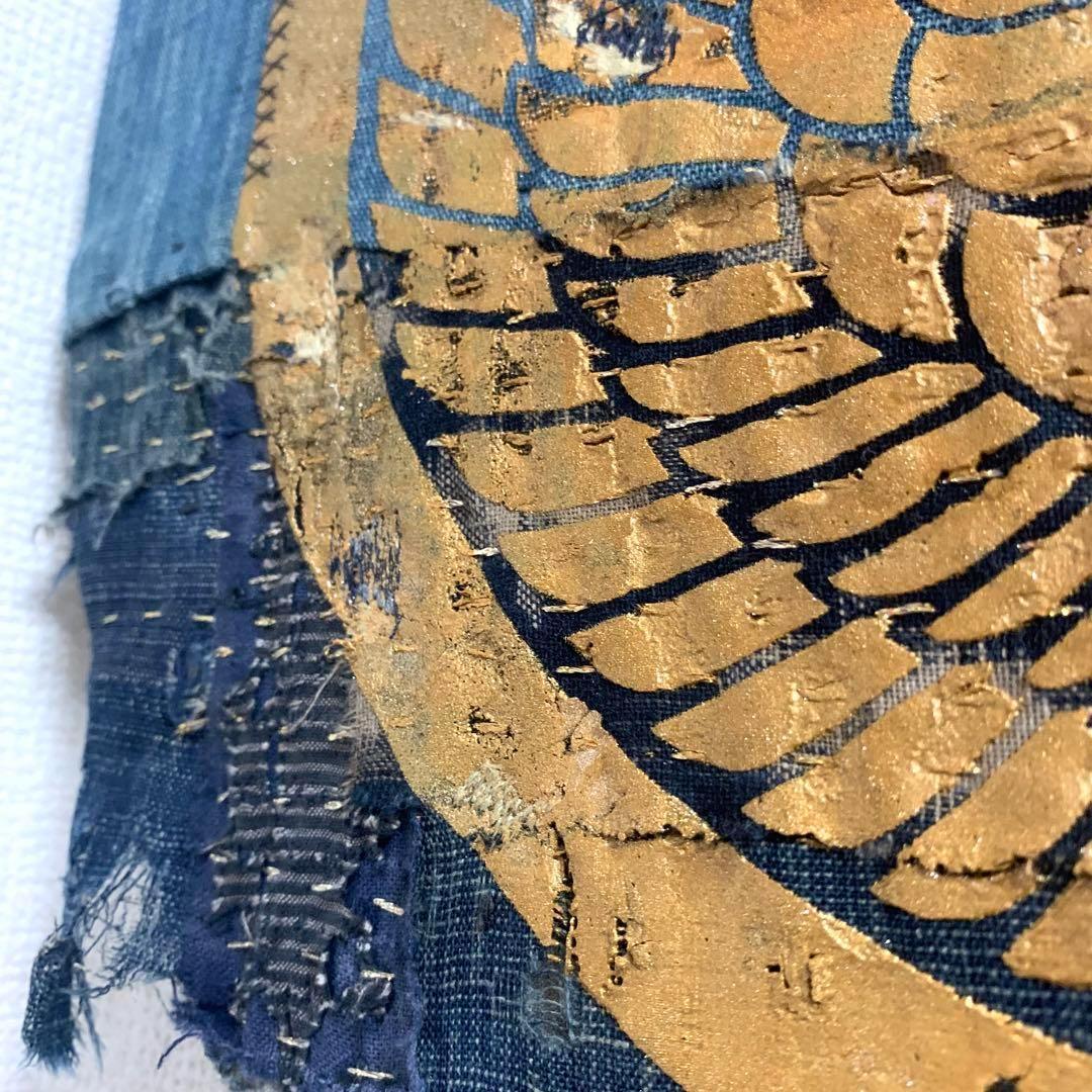 襤褸 アート 絵画 刺子 インディゴ 家紋 boro 刺し子 インディゴ ボロ