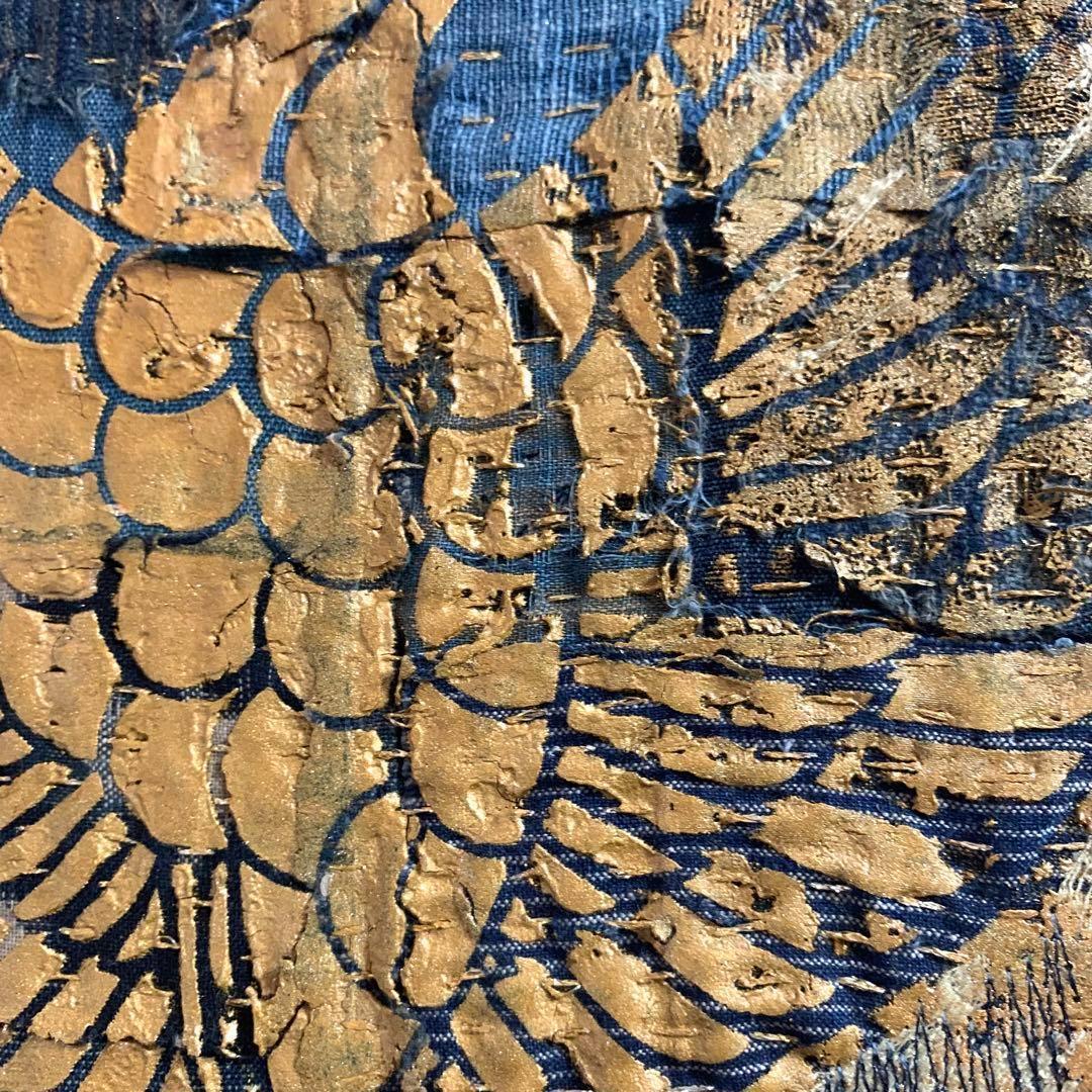 襤褸 アート 絵画 刺子 インディゴ 家紋 boro 刺し子 インディゴ ボロ