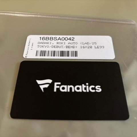 限定99枚特大写真40×50cm・佐々木朗希 直筆サインFANATICS/MLB