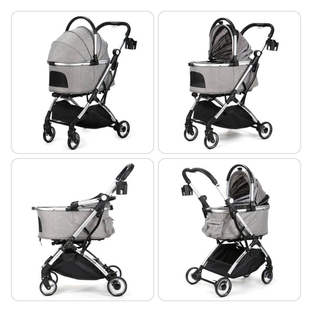 ★新品未開封★SKISOPGO 4輪ペットカート 分離型 対面式 折りたたみ式