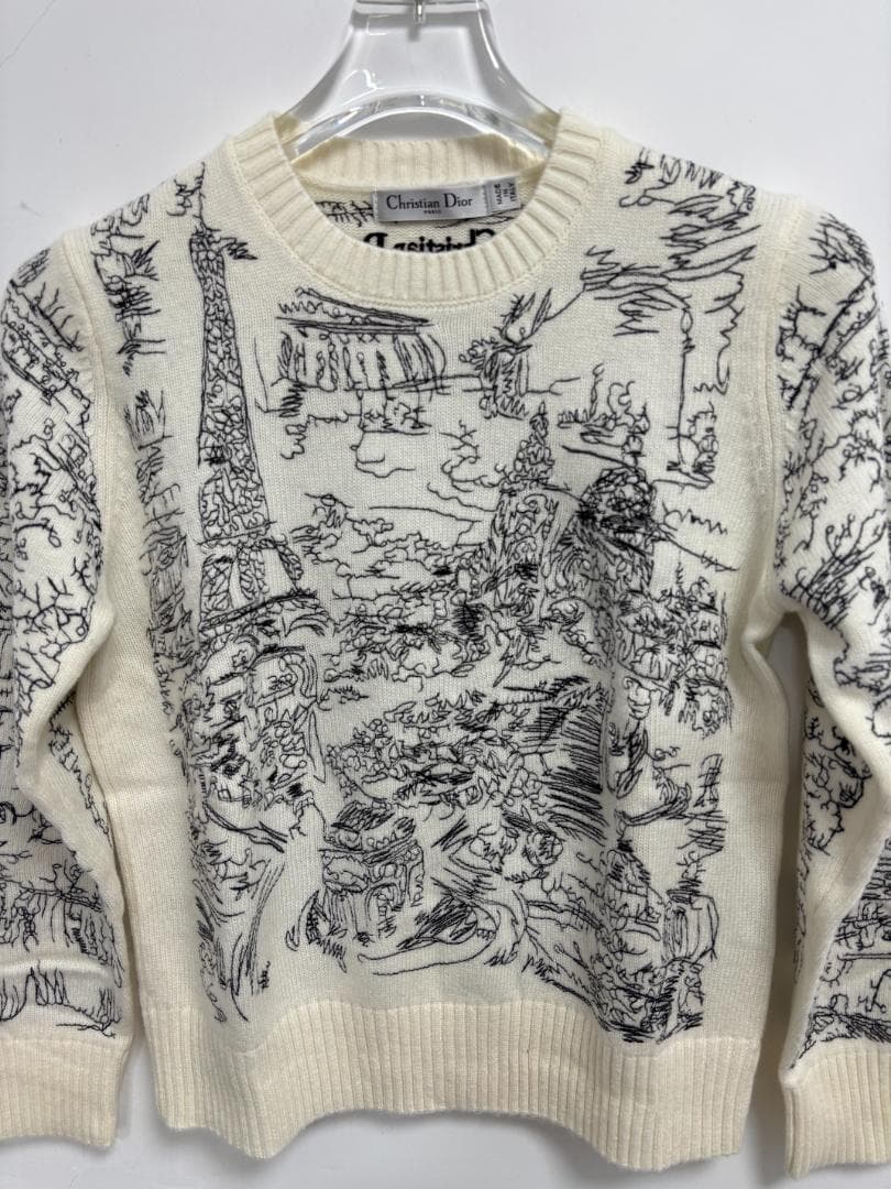 ホワイト ディオール　セーター ニット サイズ38