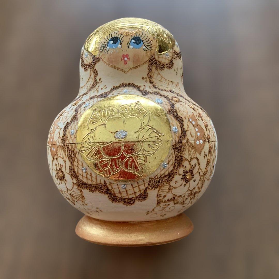 木製金彩使用⭐️マトリョーシカ⭐️全8体⭐️超美品