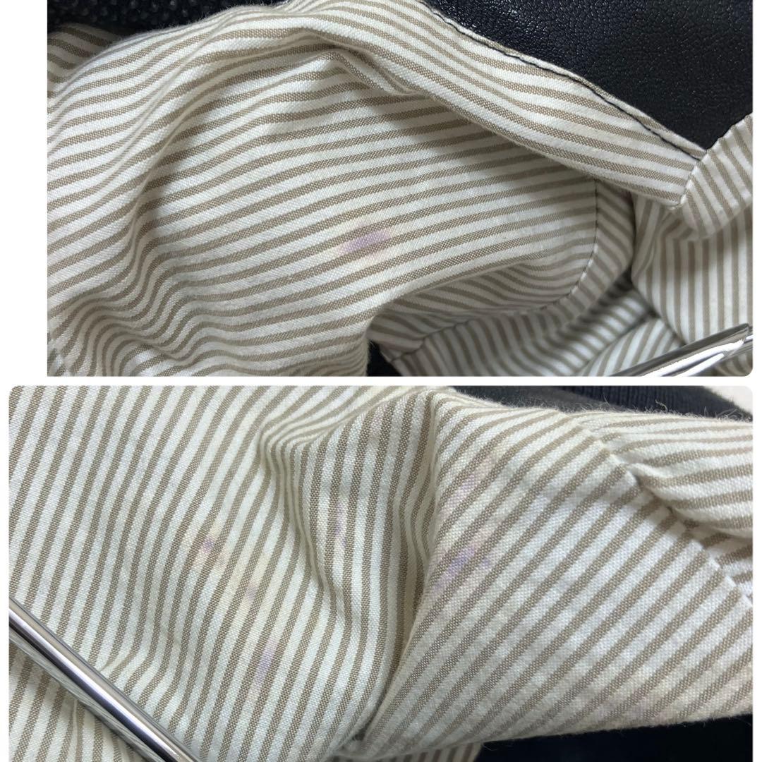 美品 アルマーニジーンズ ニット切替 羊革 ラム レザージャケット ライダース