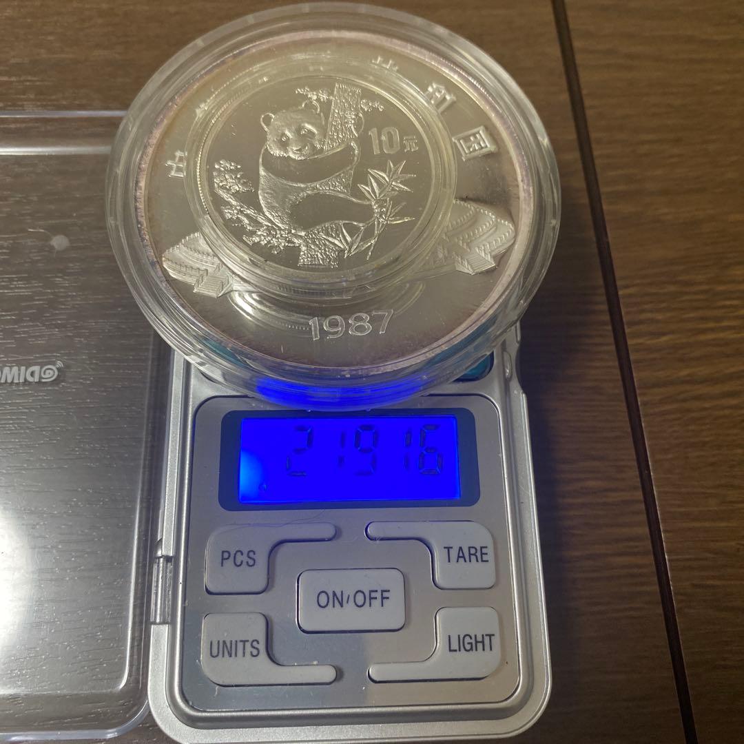 1987年 パンダ銀貨 50元 証明書付き