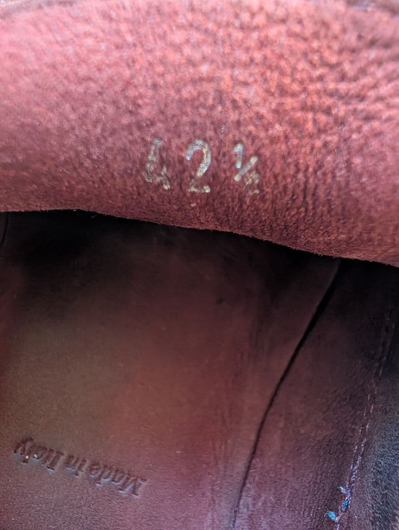 ブルネロクチネリ スエード シューズ バーガンディ 42.5 付属品あり