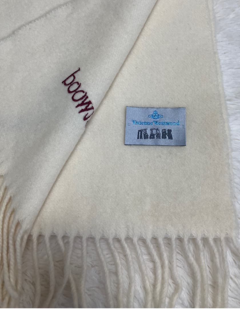 ✨美品✨Vivienne Westwoodクリーム色のウールマフラー