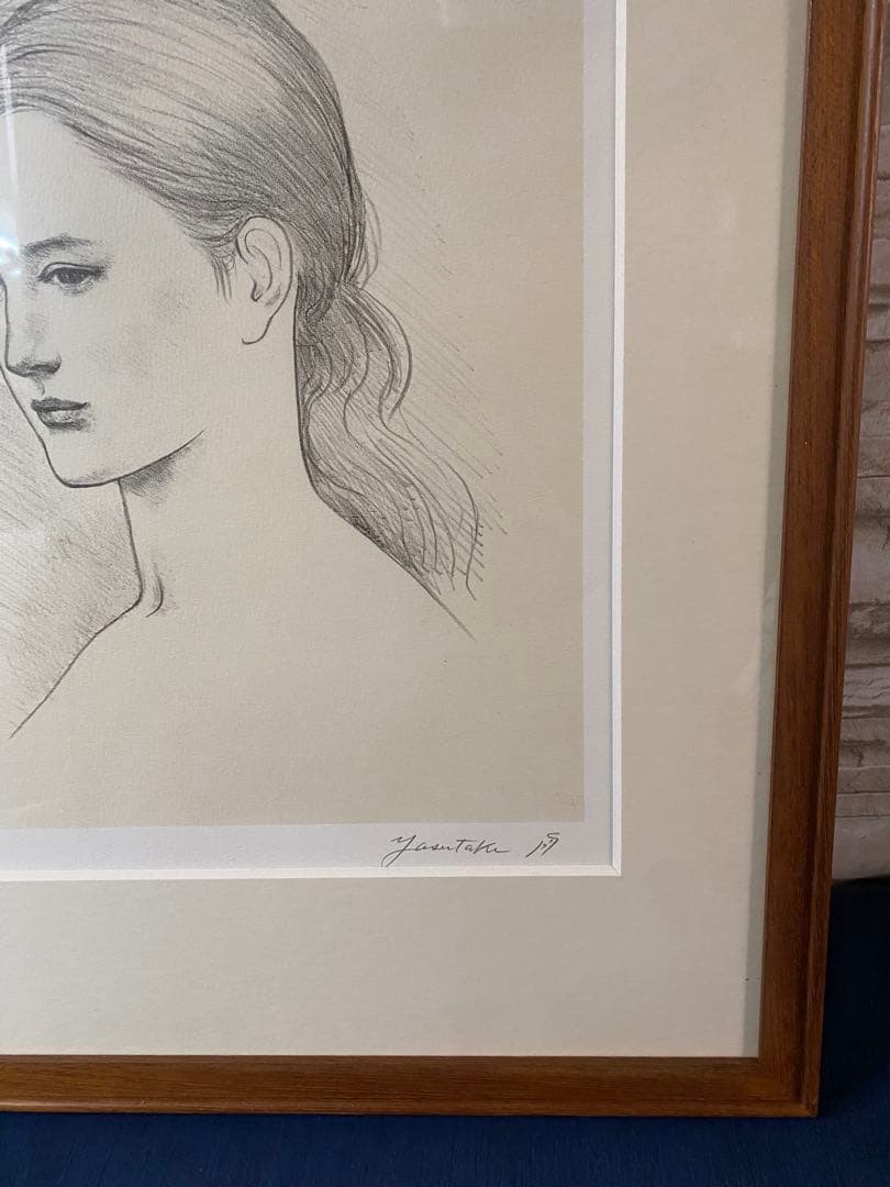 レア　舟越保武「D嬢」リトグラフ E.A 直筆サイン 美人画