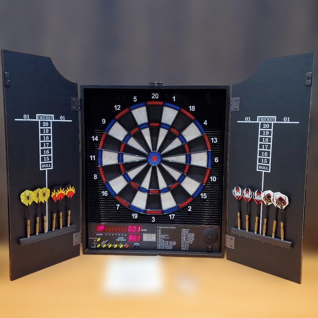 ダーツボード　電子ダーツ　ダーツ　木製　サウンド　カウントアップ　クリケット