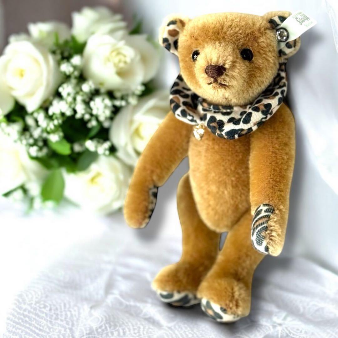 シュタイフ Steiff テディベア レオ 限定 スワロフスキー 美品 レア