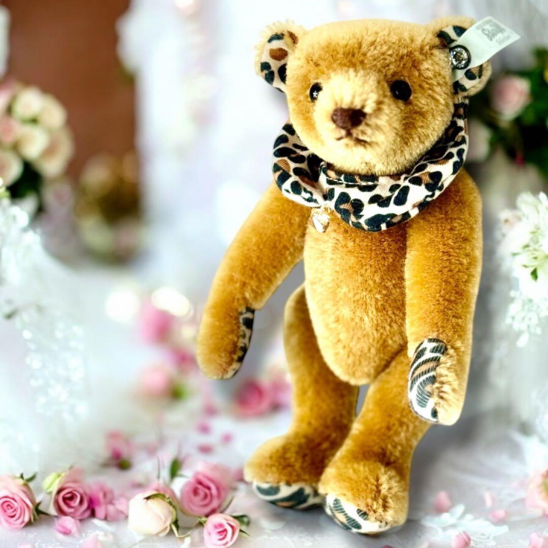 シュタイフ Steiff テディベア レオ 限定 スワロフスキー 美品 レア