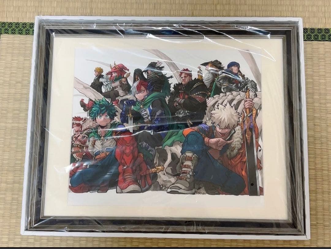 ヒロアカ 十傑 額装高精細デジタルカラー 複製原画 緑谷 爆豪 轟