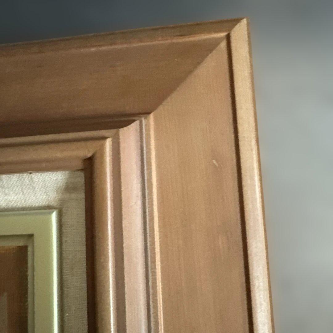 抽象的な人物画 木製フレーム付き