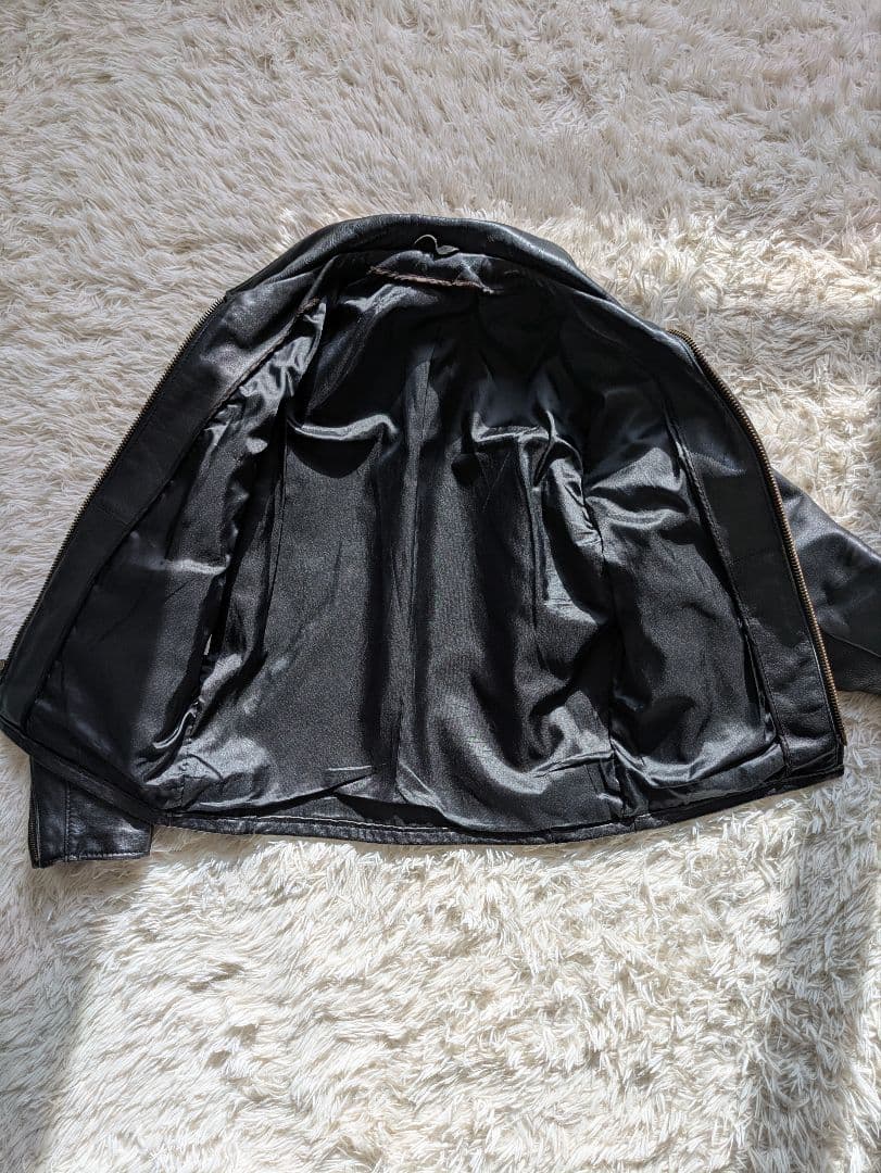 Schott　642 　38 　シングルレザー　ブラック　ライダースジャケット