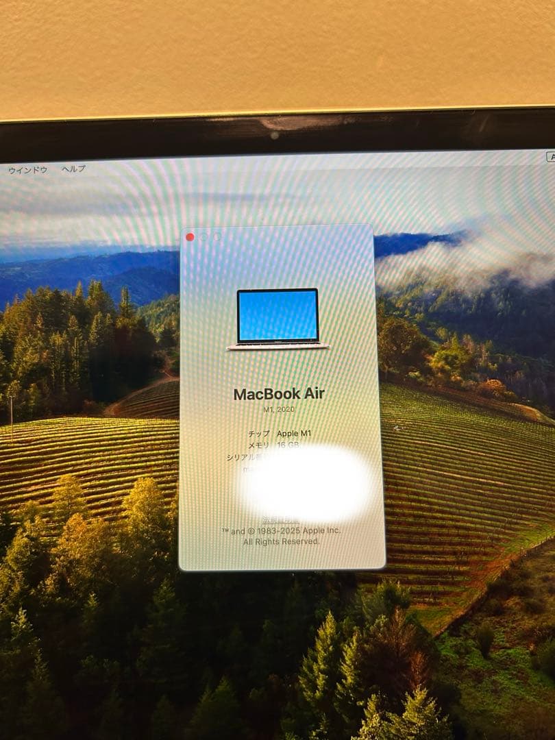 MacbookAir13 M1,2020,1TB SSD,16Gメモリ