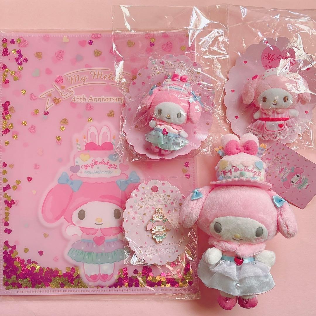 ♡マイメロ 45周年記念 45th マスコットホルダー ブローチ ピンズ 激レア
