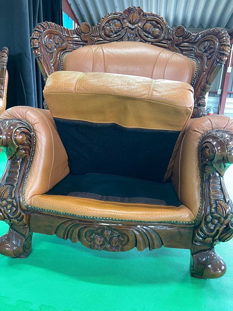 【お引き取り限定】アンティーク 大型ソファー 2組セット※バラ売り可能です！