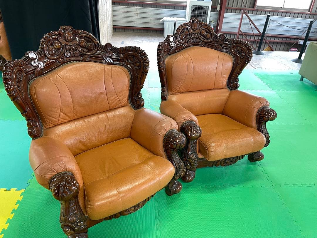 【お引き取り限定】アンティーク 大型ソファー 2組セット※バラ売り可能です！