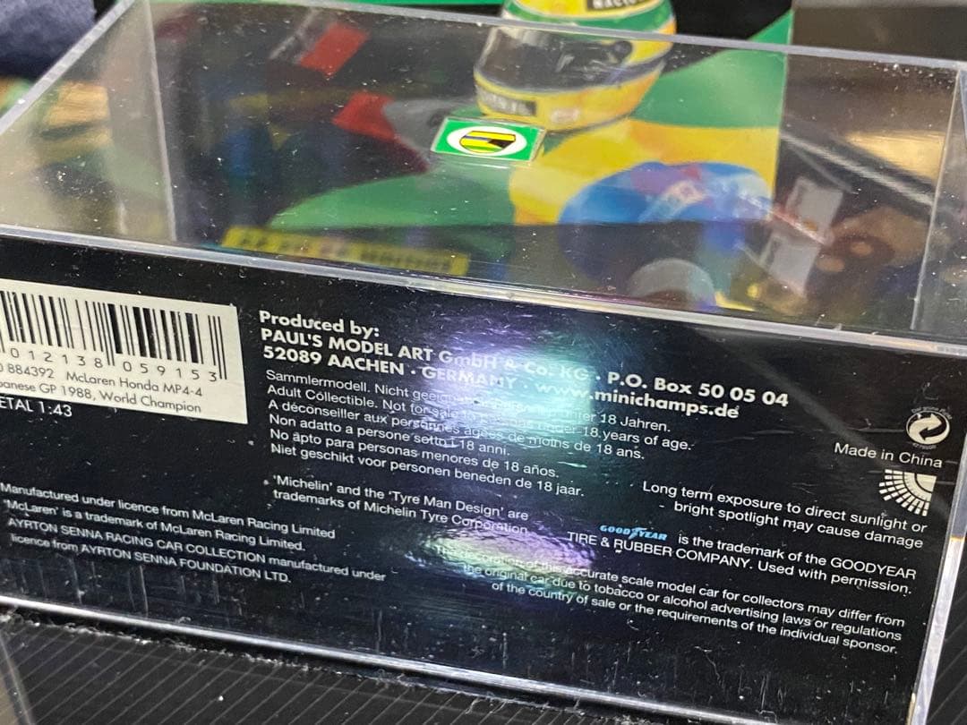 1/43 マクラーレンMP4/4ホンダ #12 A.セナ ワールドチャンピオン