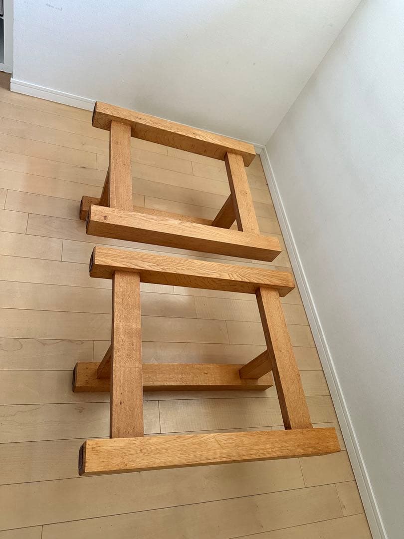 うえの　中目黒BRUNCH ナラ材　無垢ダイニングテーブル　高さ変更可