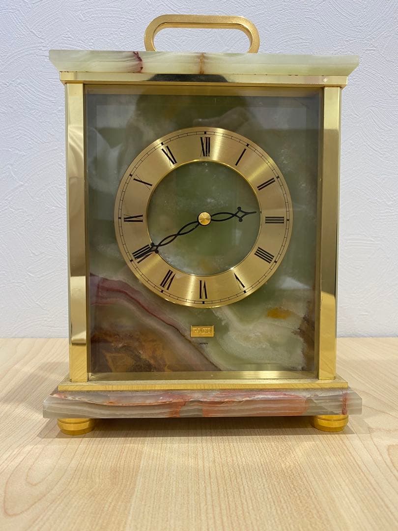 銀座和光 WAKO 高級 オニキス 置時計 インテリア アンティーク調