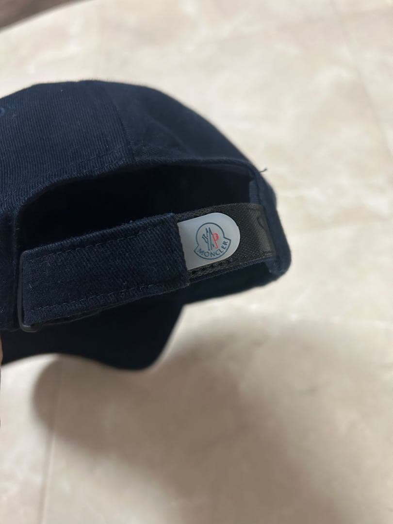 モンクレール　キッズM 54cm程度　ネイビー　キャップ