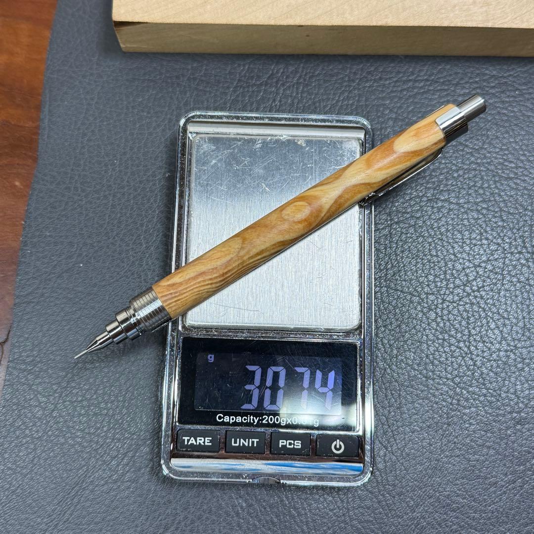 177肥松　木製シャーペン　最強低重心溝付き　ステンレス