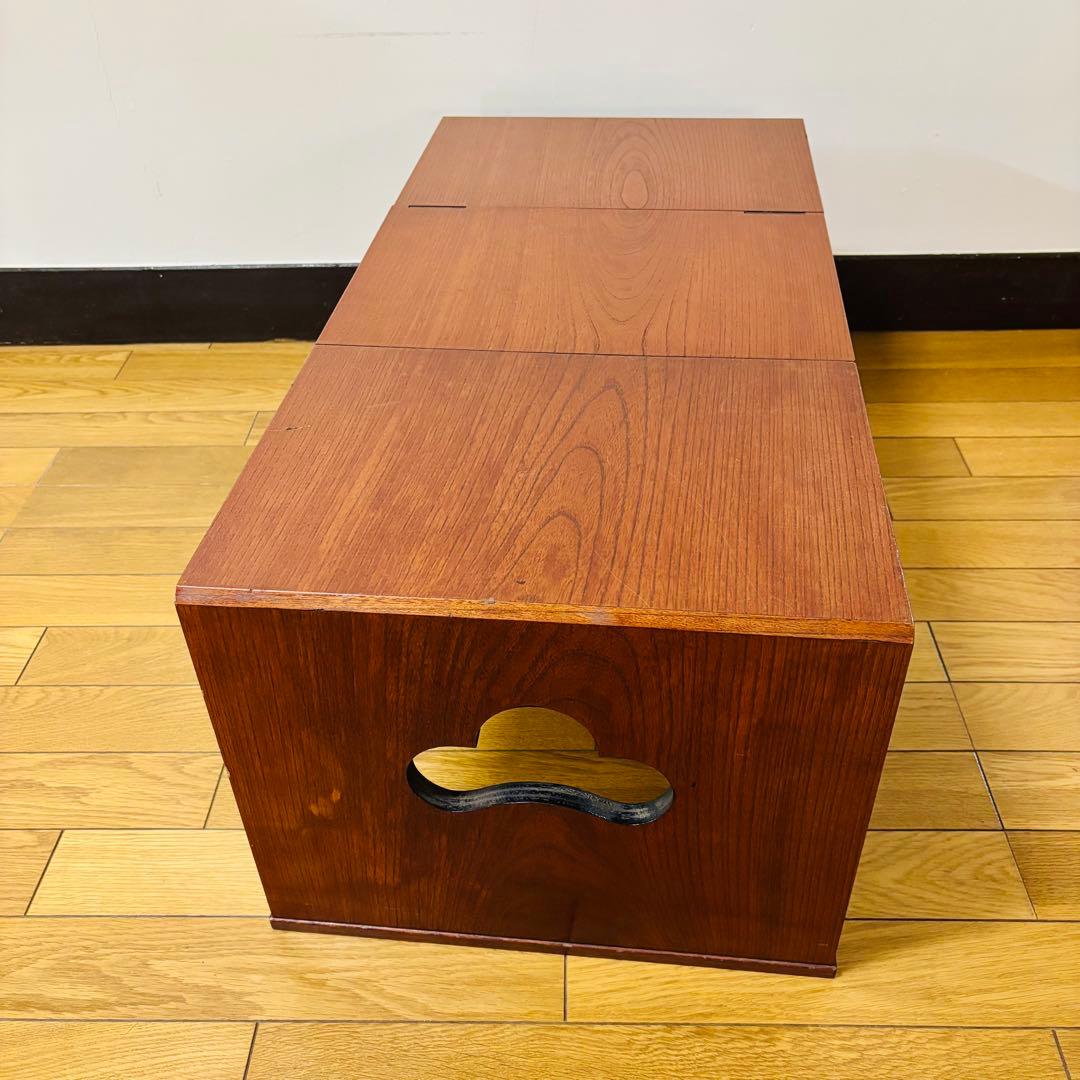 折り畳み式 文机 和机　引出し 3段　昭和レトロ　ビンテージ　送料込み