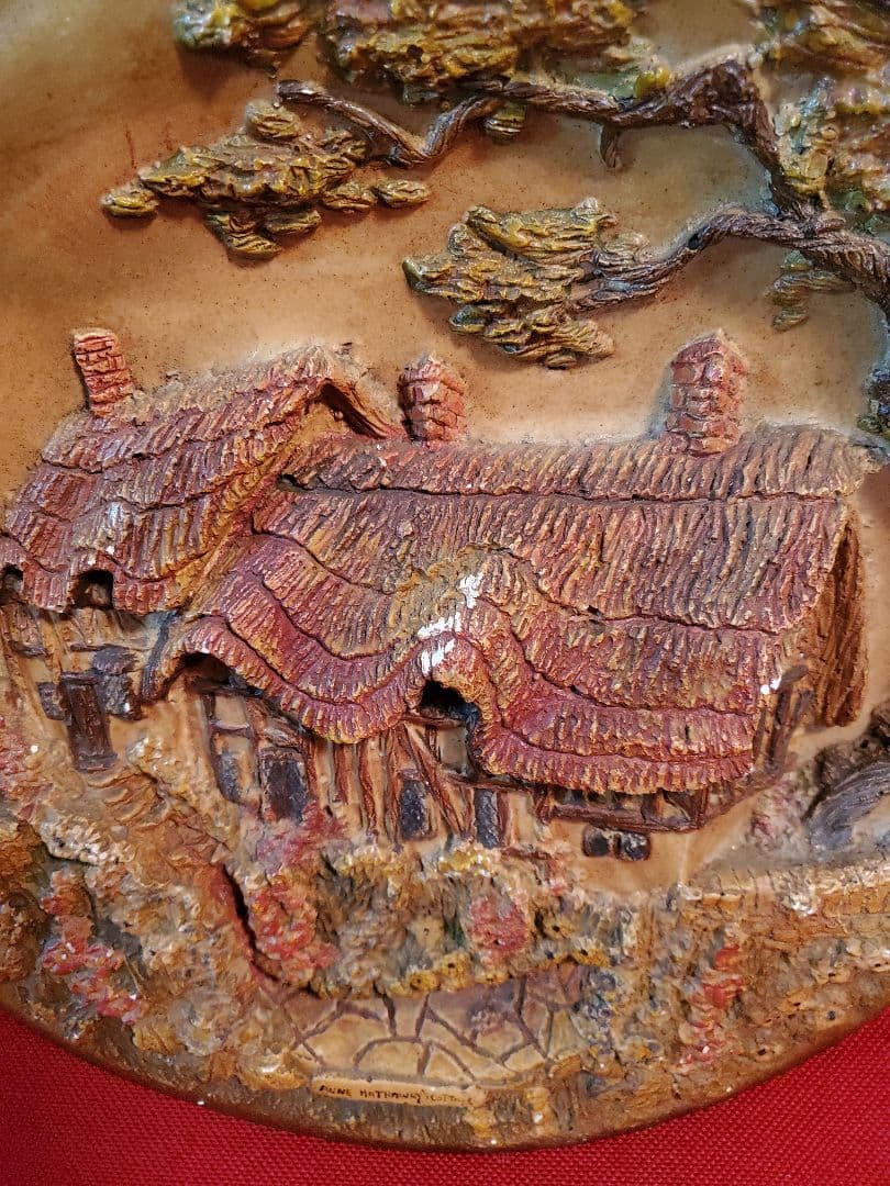 英国　アンティーク　壁掛け　陶器