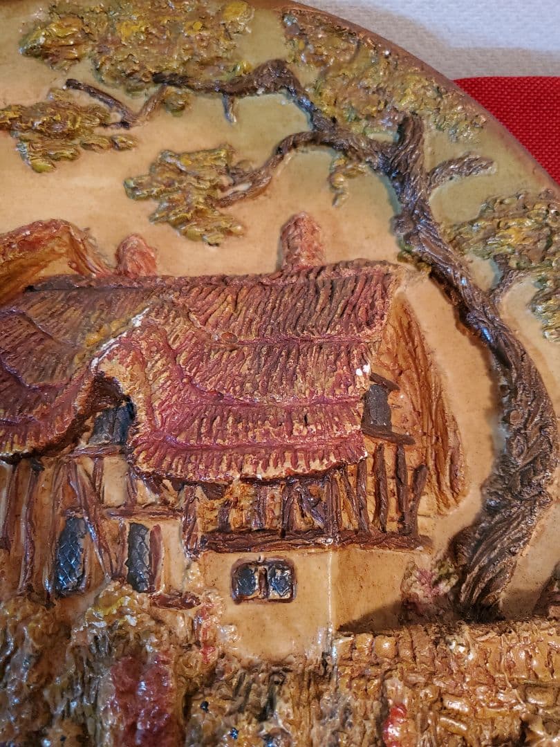 英国　アンティーク　壁掛け　陶器