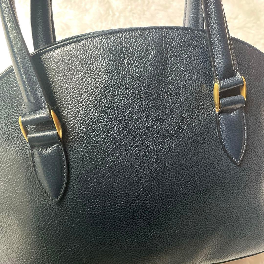 希少⭐︎OLD COACH マディソン イタリア製 ネイビー 2wayハンドバッグ