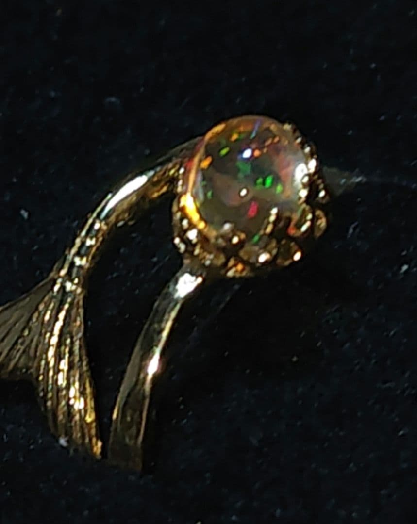 夏向け！メキシコオパール24kgpマーメイドテールリング