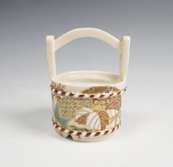 平安巌 桐竹絵茶器